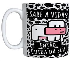 Caneca Frases Divertidas de Porcelana 325 ML Para Presente