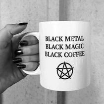 Caneca Frases Musica Black Metal Coffe Café Pentagrama