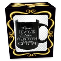 Caneca Frases Preta Sortida 320mL Caneca Frases Preta Sortida 320mL