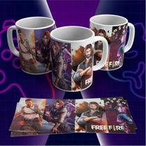 Caneca Free Fire Personagens - Porcelana Caneca Free Fire Personagens - Porcelana