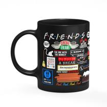 Caneca Friends Icons Moments - Preta
