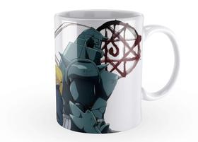 Caneca Fullmetal Alchemist Grey 325Ml Interior E Alça Branca