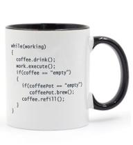 Caneca Funny Coding Ceramic com capacidade de 350 ml para programador Caneca Funny Coding Ceramic com capacidade de 350 ml para programador