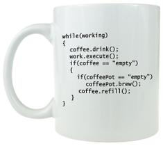 Caneca Funny Coding Ceramic com capacidade de 350 ml para programador Caneca Funny Coding Ceramic com capacidade de 350 ml para programador