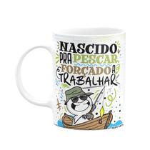 Caneca Funny Dia dos Pais - Nascido pra pescar Caneca Funny Dia dos Pais - Nascido pra pescar