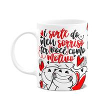 Caneca Funny Namorados - É sorte do meu sorriso ter você
