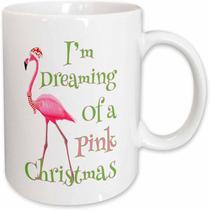 Caneca Funny Pink Flamingo Christmas 350ml de cerâmica Caneca Funny Pink Flamingo Christmas 350ml de cerâmica