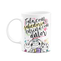 Caneca Funny Professora - Ensina com amor