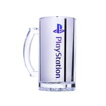 Caneca Gamer Vidro Espelhado Playstation 450Ml