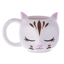 Caneca Gatinho Decoração Enfeite Cerâmica 300 ml