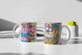 Caneca gato cheshire (gato alice no país das maravilhas) Caneca gato cheshire (gato alice no país das maravilhas)