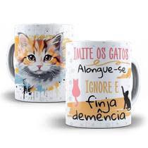 Caneca Gato Frase Engraçada Meme Porcelana Personalizada