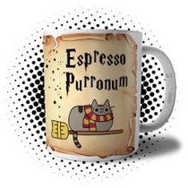 Caneca Gato Potter Espresso Purronum - Xícara Criativa Humor Presente para Amantes de Gatos