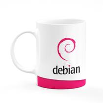 Caneca Geek Debian Linux - Branca