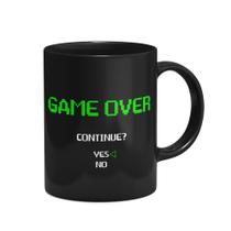 Caneca Geek Gamer - Game Over Set - Preta