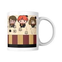 Caneca Geek Harry Potter Harry, Hermione E Rony Em Chibi
