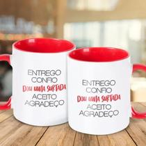 Caneca Geek Xícara Criativa Confio Agradeço Divertida - Dou Uma Surtada