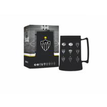 Caneca Gel 300ml - Galo Atlético Escudos Históricos Licenciada Caneca Gel 300ml - Galo Atlético Escudos Históricos Licenciada