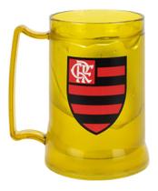 Caneca Gel Isolante Térmico Amarelo 400ml - Flamengo