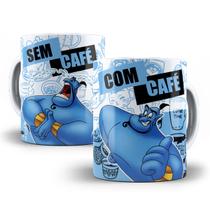Caneca Gênio Aladdin Com Café Sem Café Porcelana Caneca Gênio Aladdin Com Café Sem Café Porcelana