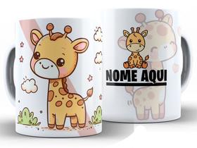 Caneca Girafa Divertida Porcelana Xícara 325ml + Caixa Presente Caneca Girafa Divertida Porcelana Xícara 325ml + Caixa Presente
