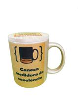 Caneca gliter Café Medidor de Sonolência com tampa de madeira