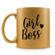 Caneca Glitter Bronze Girl Boss - Empoderamento e Estilo Caneca Glitter Bronze Girl Boss - Empoderamento e Estilo