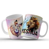 Caneca Gospel Leão De Judá Yeshua Ele Venceu Presente Cristão 325ml Caneca Gospel Leão De Judá Yeshua Ele Venceu Presente Cristão 325ml