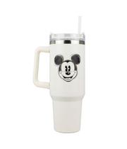 Caneca Grande Branco Com Canudo Mickey 1.1L Disney