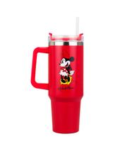 Caneca Grande Vermelho Com Canudo Minnie 1.1L Disney Caneca Grande Vermelho Com Canudo Minnie 1.1L Disney