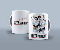 Caneca Grey anatomy porcelana branca