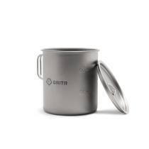 Caneca GRITR Titanium 450 ml com tampa e alças dobráveis Caneca GRITR Titanium 450 ml com tampa e alças dobráveis
