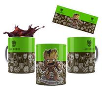 Caneca Groot Guardiões Da Galáxia Cerâmica Chibi REF7