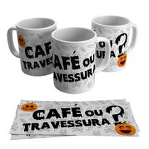 Caneca Halloween Café Ou Travessura Dia Das Bruxas 325ml