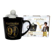 Caneca Harry Potter Hogwarts 9 3/4 Com Infusor de Chá 350Ml