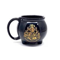 Caneca Harry Potter Hogwarts Brasão Caldeirão Poção Magia 500ml 3D Personalizada Warner Zona Criativa
