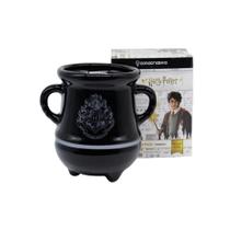 Caneca Harry Potter Hogwarts Brasão Dourada Caldeirao Pocao Magia 3D Personalizada Zona Criativa