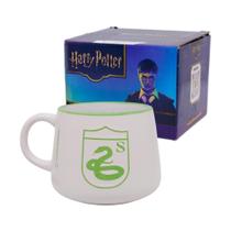 Caneca Harry Potter Hogwarts Casas Grifinória Sonserina Corvinal Lufa Lufa Zona Criativa Xícara 500ml Geek Nome do Desen