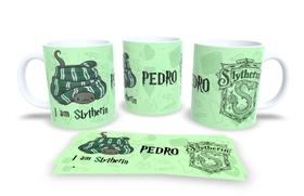 Caneca Harry Sonserina Slytherin personalizada porcelana Caneca Harry Sonserina Slytherin personalizada porcelana