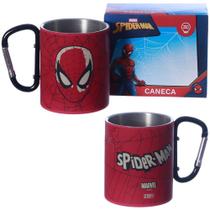 Caneca Homem Aranha Aço Inox Com Mosquetão Oficial Marvel Caneca Homem Aranha Aço Inox Com Mosquetão Oficial Marvel