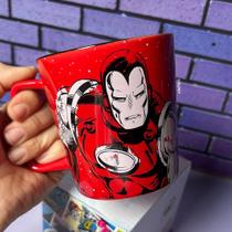 Caneca Homem de Ferro Iron Man Marvel Comics 400ml Cerâmica Presente Criativo - Licenciada