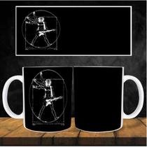 Caneca Homem Vitruvian Guitarrista de Plástico Rígido