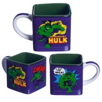 Caneca Hulk 3d Cubo Quadrada Cerâmica 300ml Oficial Marvel - Zona Criativa