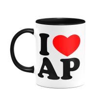 Caneca I Love AP - Amapá - 325ml - B-black Caneca I Love AP - Amapá - 325ml - B-black