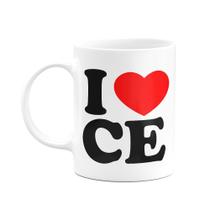 Caneca I Love CE - Ceará - 325ml - branca Caneca I Love CE - Ceará - 325ml - branca