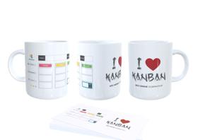 Caneca "I Love Kanban", Porta Copos + Tecnologia + Seu nome