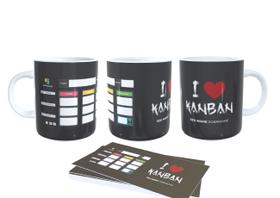 Caneca "I Love Kanban", Porta Copos + Tecnologia + Seu nome