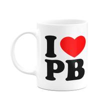 Caneca I Love PB - Paraíba - 325ml - branca