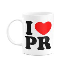 Caneca I Love PR - Paraná - 325ml - branca Caneca I Love PR - Paraná - 325ml - branca
