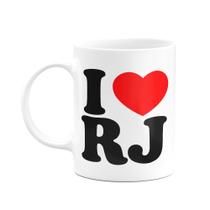 Caneca I Love RJ - Rio de Janeiro - 325ml branca